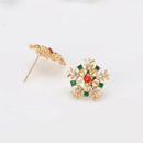 Snowflake Stud Earrings Ear Studs for Women Christmas Party Jewellery Gifts