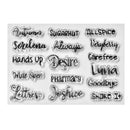 DIY Transparent Silicone Seal Common Phrase Stamp Kid Handicraft Learn Toys