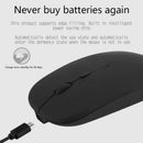 W8 2.4G Wireless Thin Silent Mouse 1600DPI 4 Keys Optical Mice (Black)