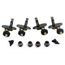 Ukulele Tuners Tuning Pegs 2R2L Round Button for 4-String Cigar Box Guitar