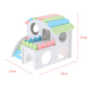 Colorful Hamster Hideout House, Gerbil Villa Living Hut Cabin Play Toys for