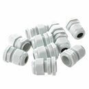 10 Pcs White Plastic PG11 Waterproof Cable Glands Connectors Q2S4