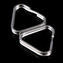 AU_4x Replacement Chrome Finish Split Ring Camera Strap Triangle Rings Hoâ„–[