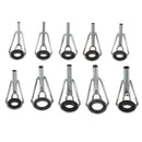80PCS/set Ceramic Fishing Rod Guides Tips Top Eye Rings Line Repair Kit 10 Sizes