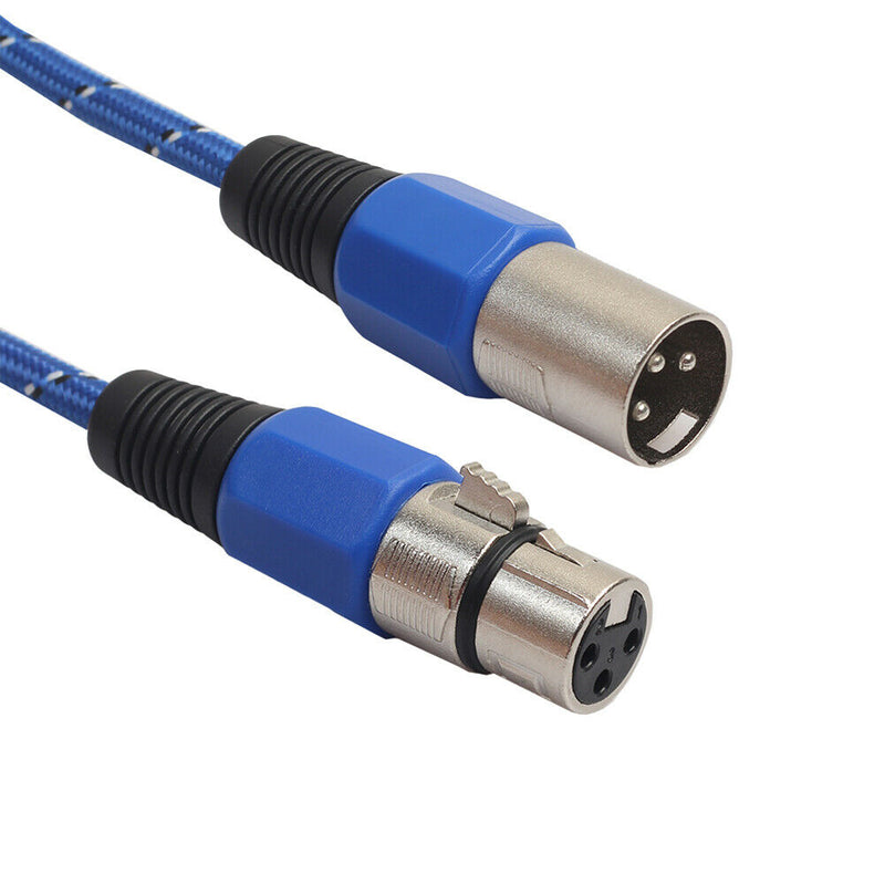 Weaving 3 Pin XLR Microphone Cable Male to Female Audio Extension Cord