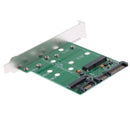 M.2 MSATA to SATA 3.0 SSD Adapter 2-in-1 Card Support NGFF B-Key 22x60mm