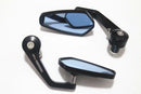 Motorcycle Scooter Aluminum 7/8" 22mm Side Rear View Mirrors with Bar end