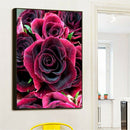 1X(Home Decoration Diamond Full Painting Rhinestone Cross Stitch Rose Flowe
