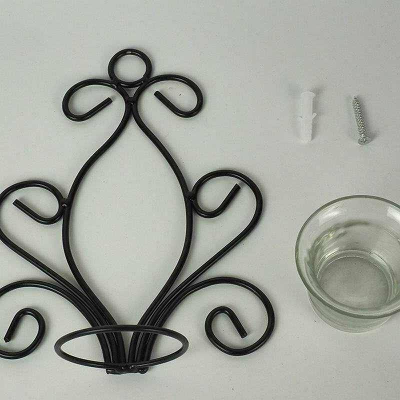 Set of Two, Iron Wall Sconce, Tea Light Candle Sconces, High. Perfect Gift  Y6M9