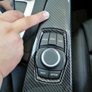Car Accessories Carbon Fiber Abs Interior Multimedia Panel Cover Trim For B W8P4