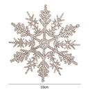 Christmas Snowflake Ornaments Sprinkles Tree Pendant 24 Pieces (Champagne)