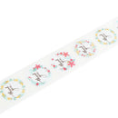 500pcs/roll round floral thank you stickers scrapbooking for package seal lSEAU