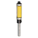 Yellow 1/4" Top & Bottom Bearing Wood Edge Flush Trim Straight Router Bit