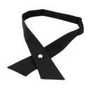 Nylon Ladies Button Press Adjustable Pre-tie Tie Neckwear Black T4Y1