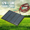 1.5W 12V Mini Power Solar Panel Small Cell Phone Module Charger W/ I4T1 Wir I4W2