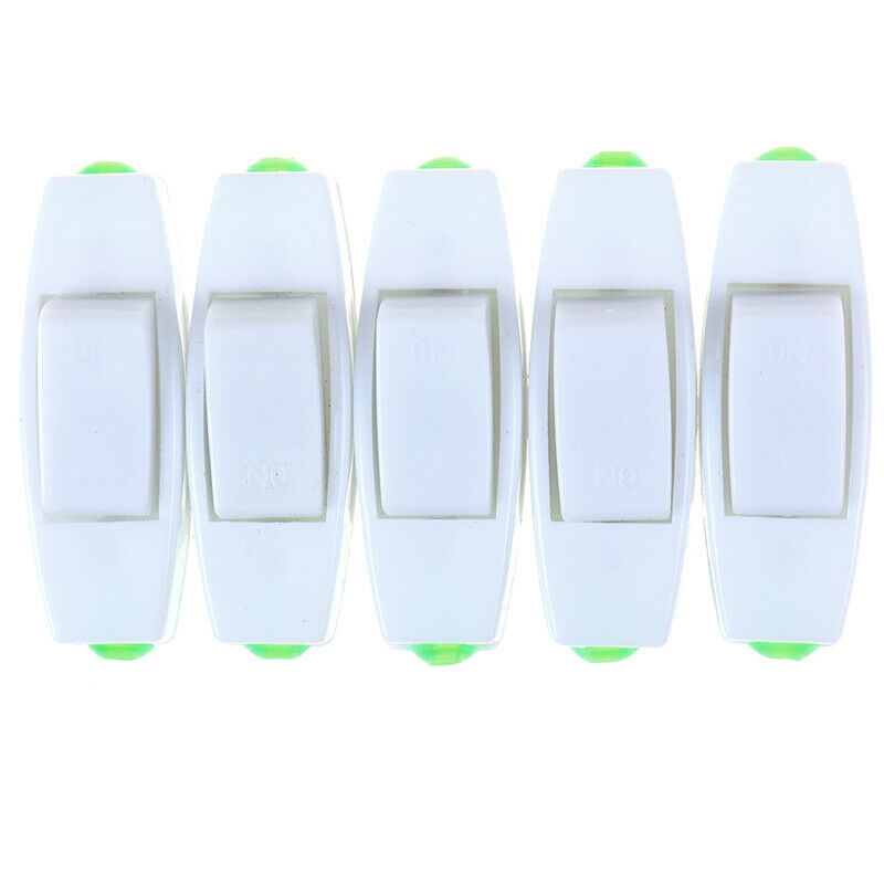 5PCS Rocker Switch AC 110V 220V 6A ON/OFF Table Lamp SwitchB Kw