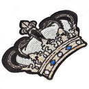 Large Crown Patch Badge Cartoon Sequin Iron On Sewing On For Clothes Stickers LJ