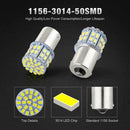 20 Pieces 1156 White 50-SMD LED Super Bright Turn Signal Tail Stop Brake Lights