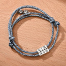 2 Friendship Couple Rope Braided Distance Couple Magnetic Bracelet Lover Jewelry