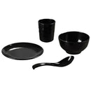 Dinnerware Set 4pc Dinner Plates Cups Bowl Dishes Home Wedding Gift Black