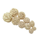 10 Pcs 3-7cm Rattan Wicker Ball Photo Props, Home Wedding Bowls DIY Trinkets