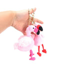 New Fluffy Flamingo Pendant Key Chains Plush Car Bag Key chain  3C