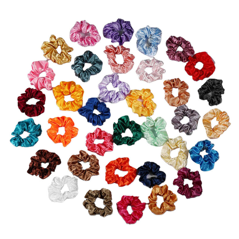 35 Pieces Women Hair Scrunchies Bobbles Ponytail Holder Hair Band Updo Tool