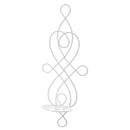 Wrought Iron Wall Mounted Sconce Candle Holder Tea Light Candlestick White