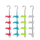 4Hook Handbag Closet Rack Hanger Organizer Behind The Door Hanging Storage Bag