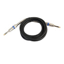Black Patch Cable Cords - 1/4" TRS To 1/4" TRS Cables - Balanced Cord 5m