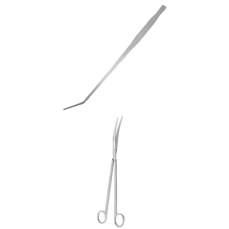 1 Set Assorted Stainless Steel Aquarium Tweezers Scissors Aquascaping Tools