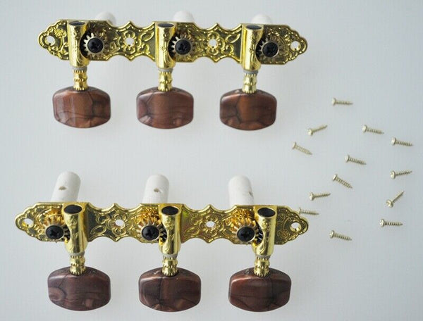 Classical Guitar Tuning Pegs Machine Heads Tuner Brown