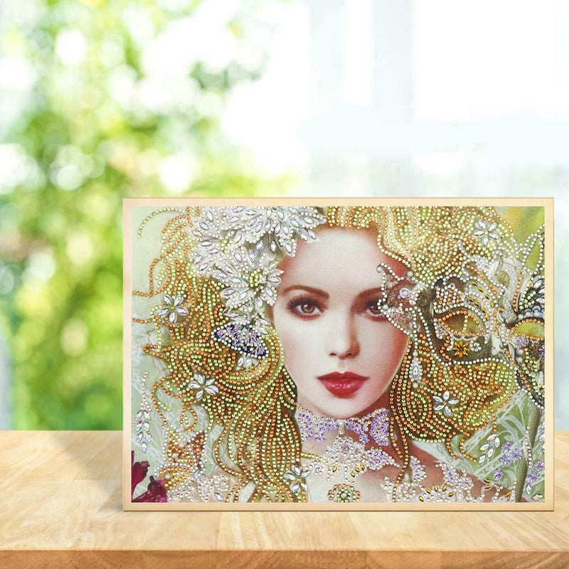 5D DIY Special Shaped Diamond Painting Beauty Cross Stitch Mosaic Kit Decor