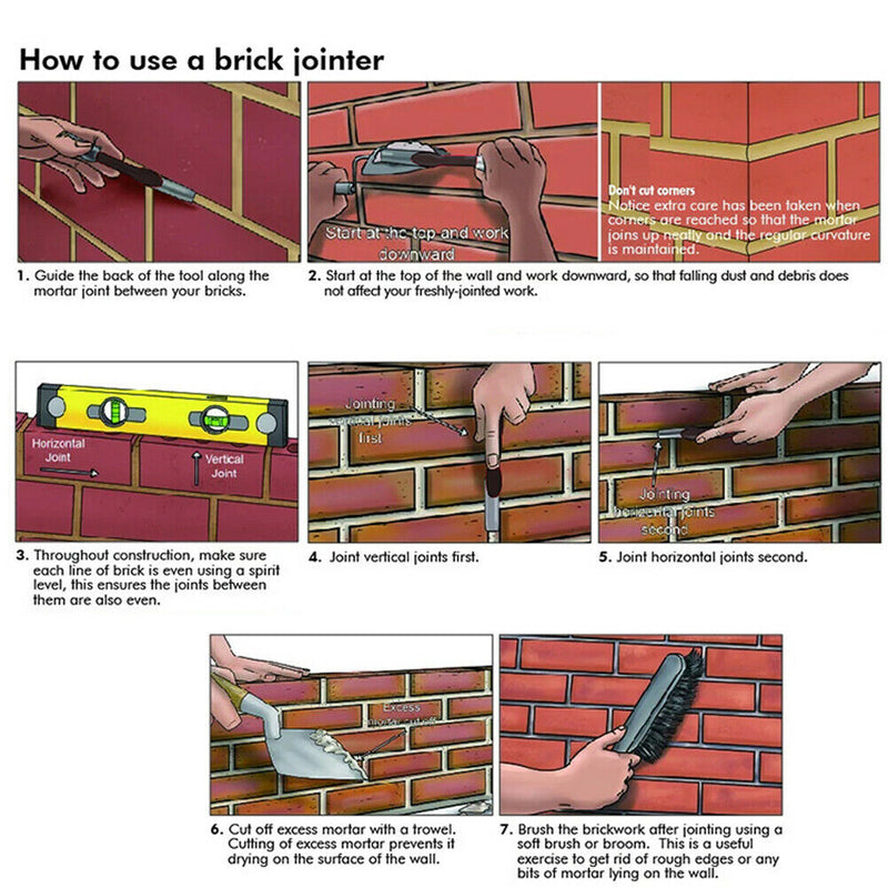 Wall Trimming Hanheld Brick Jointer Interchangeable Hand Tool Metal Easy Use