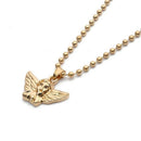 Fashion Angel Pendant Choker Necklace Alloy Beads Boho Chain Necklace Colli