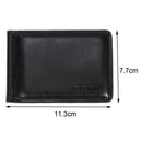 Men Leather Money Clip Wallet with Coin Pocket Zipper Purse with Card Slot