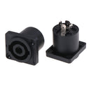 2x~Speakon female jack audio speaker cable 4Pole panel chassis socket S3CU