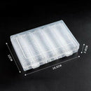 100X 30mm Clear Round Cases Collection Coin Storage Holder Box Display Container