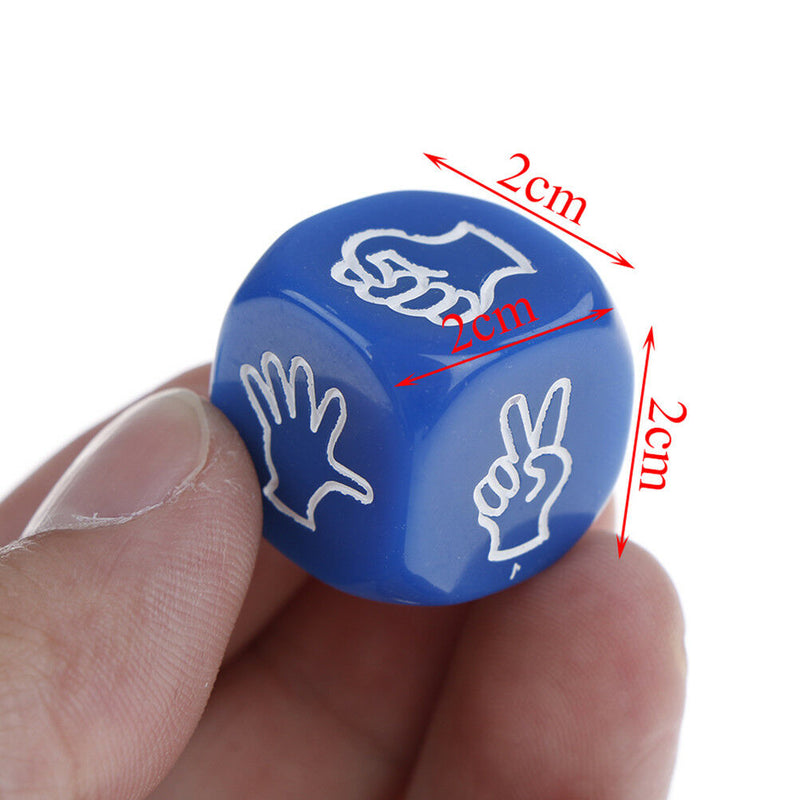 2Pcs Drinking Game Dice Rock Paper Scissors Finger-Guessing Gambling 6-SideToyXP