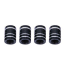 4pcs Aluminum Car Motorcycle Wheel Tire Valve Stem Caps Covers (Black)