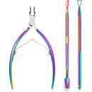 Cuticle Trimmer with Cuticle Pusher Chameleon Cuticle Nipper Clipper Cutter