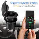 Waterproof 3.1A USB Charger Cigarette Lighter Socket for Car Marine Motorcycle