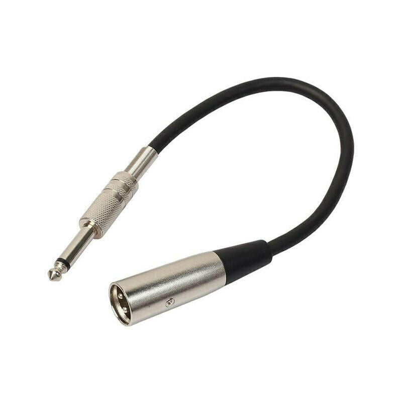 1.2ft 3-Pin XLR Male to 1/4" 6.35mm Male Plug Mono Microphone Adapter Cable OOPL