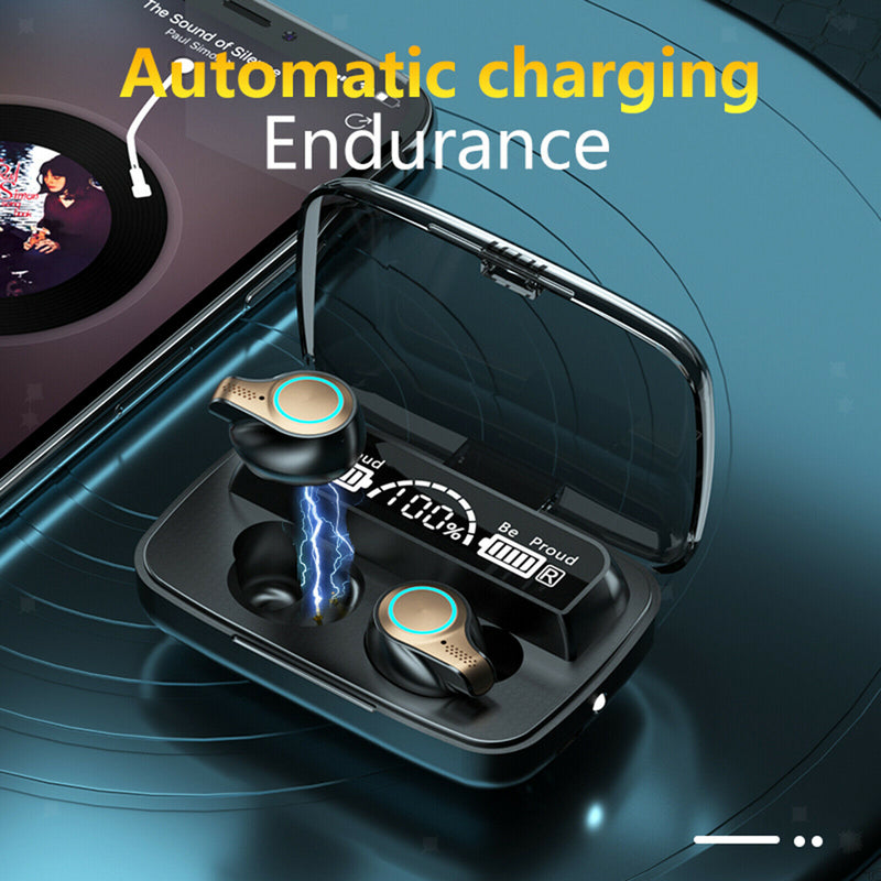 M18 Bluetooth 5.0 Earbuds Wireless Earphones in-Ear Headphones w/ Charging Case