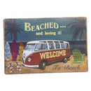 Beer Tin Sign Wall Plate Metal Bar Poster Tavern Decor -WELCOME TO BEACH
