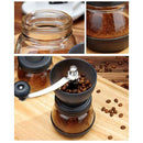 Manual Coffee Grinder With Ceramic Burrs, Hand Coffee Mill With Two Glass J