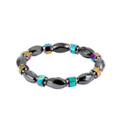 Fashion Black Gallstone Elastic String Beads Simple Health Chain Bracelet