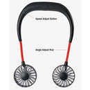 Portable USB Neckband Dual Cooling Fan 3-Speed Neck Hanging Sports Mini Fan