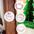 120pcs Christmas Wreath Sealing Stickers Labels DIY Gifts Candy Bags Stick *P`3C