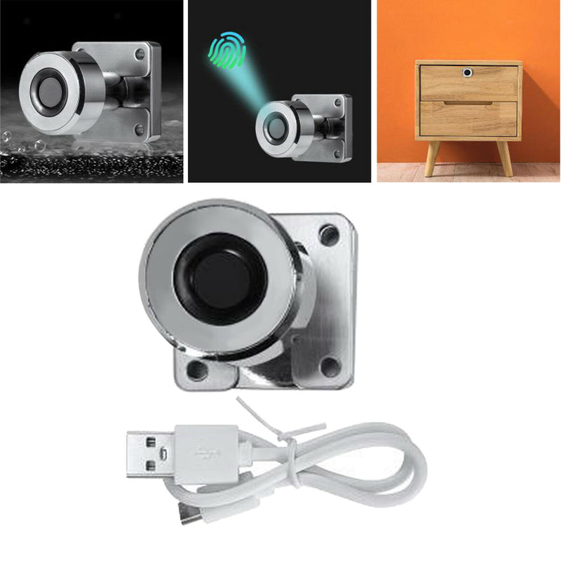 Fingerprint Drawer Lock Zinc Alloy Smart Home Office Cabinet Drawers Touchscreen